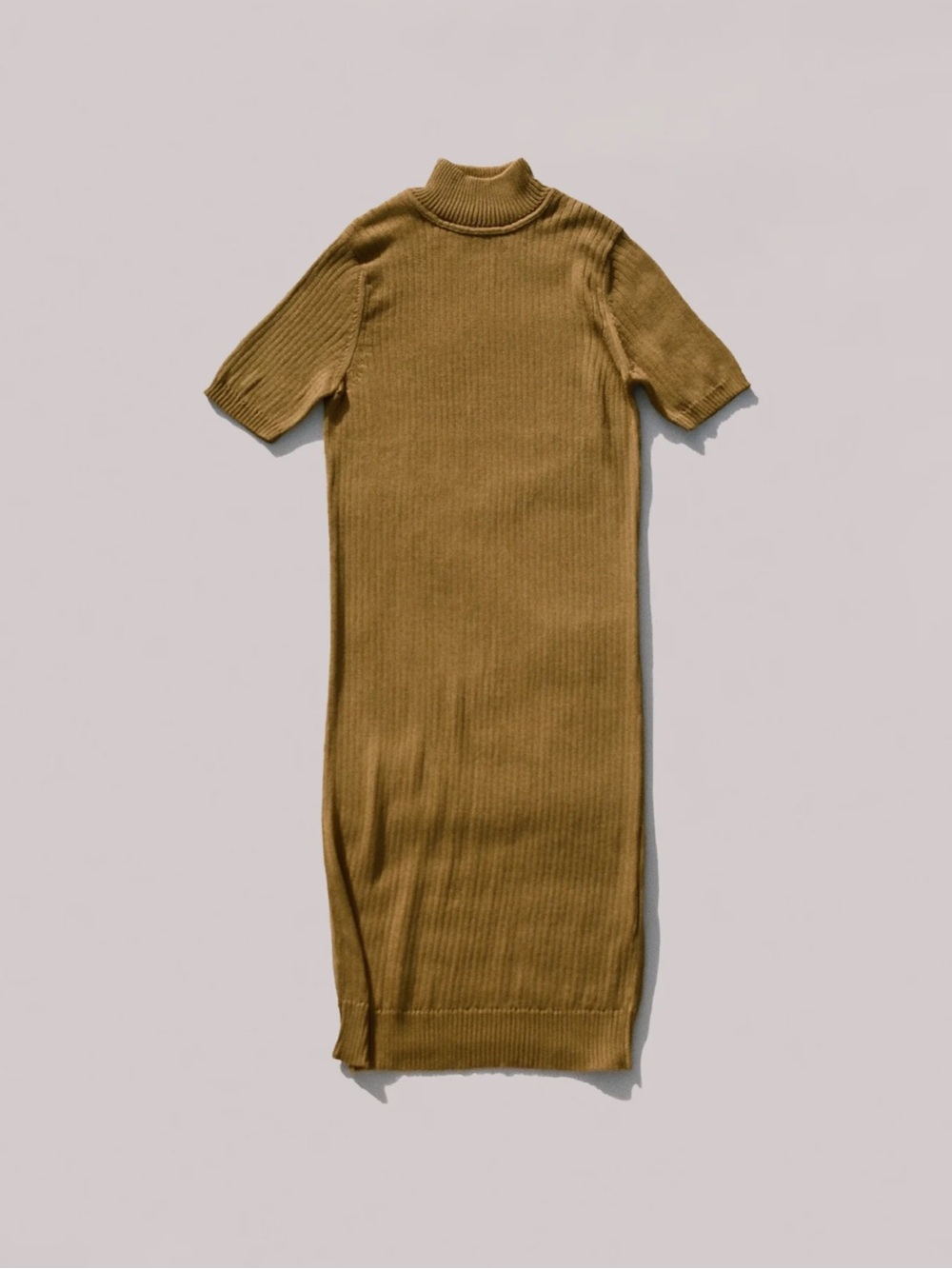 MOCK NECK DRESS | 'CAFÉ'